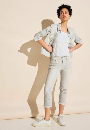 GESTREIFTE - Slim fit jeans - beige
