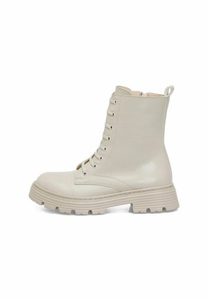 Lace-up ankle boots - beige
