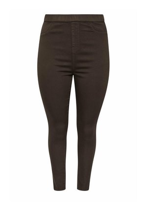 Yours Clothing, PLUS SIZE JEGGINGS - Jegging - brown