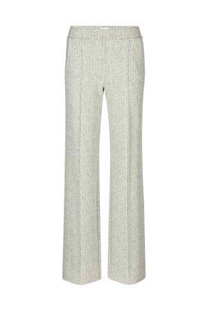 MADELEINE, PETITE WIDE LEG - Broek - stone grey   wool white
