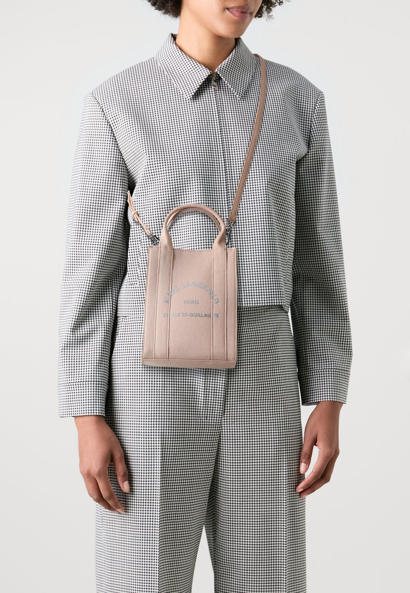 KARL LAGERFELD SQUARE SMALL TOTE - Borsa a mano - antique rose