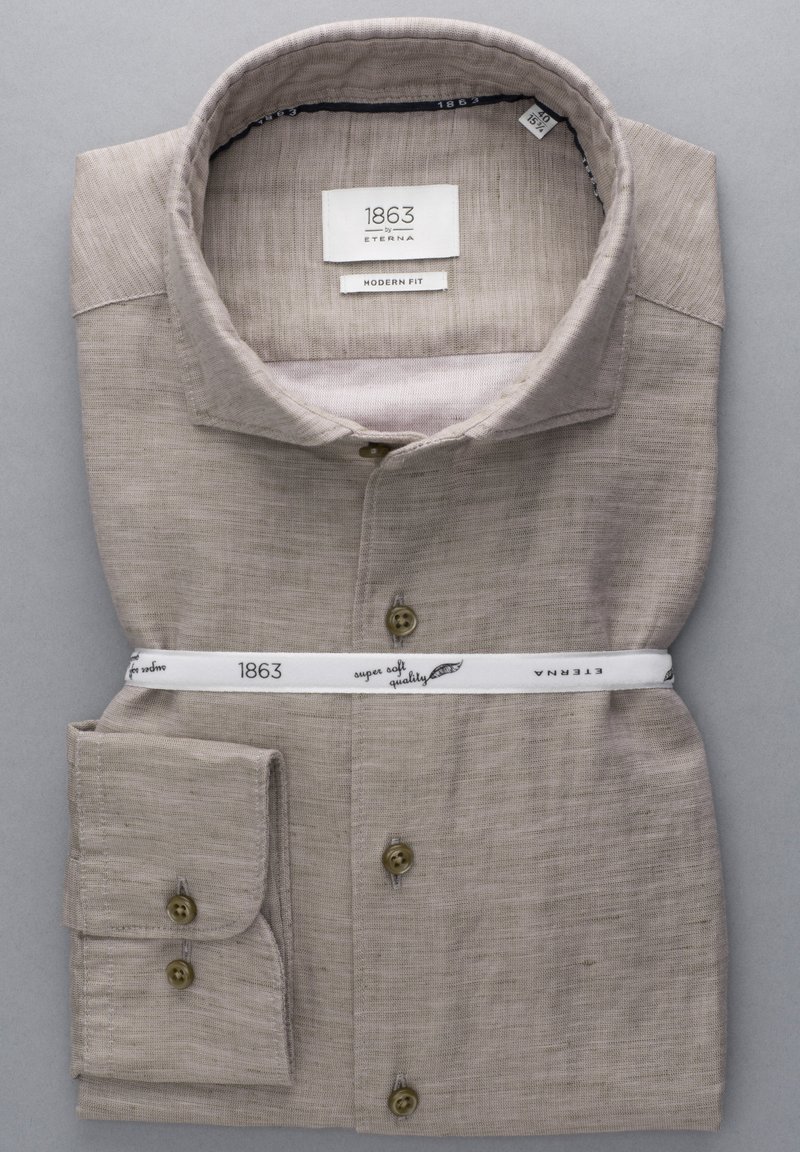 Herren Freizeithemden | Eterna MODERN FIT Hemd taupe/stein - SJ10134 Herren Freizeithemden | Eterna MODERN FIT Hemd taupe/stein - SJ10134