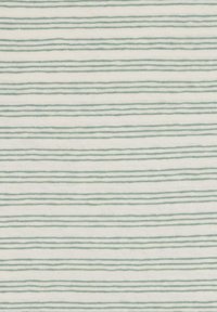 Leichter Stoff mit abwechselnd dünnen grünen und weißen horizontalen Streifen. Weiche Textur mit einem subtilen Muster.