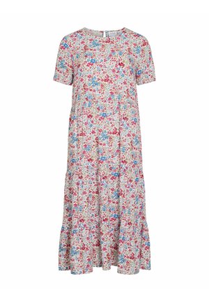 VILA, MIDIKLEID KURZARM - Vestido informal - cloud dancer