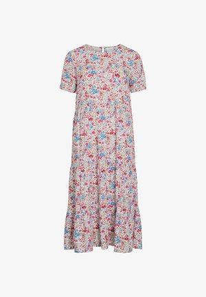 VILA, MIDIKLEID KURZARM - Vestido informal - cloud dancer