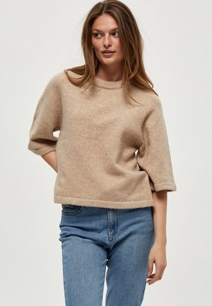 PENELOPE - Stickad tröja - mottled beige