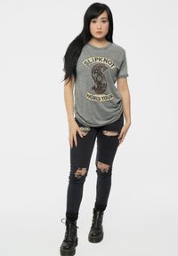 Paradiso Clothing SLIPKNOT WORLD TOUR TRIBAL BURNOUT - Print T-shirt - charcoal