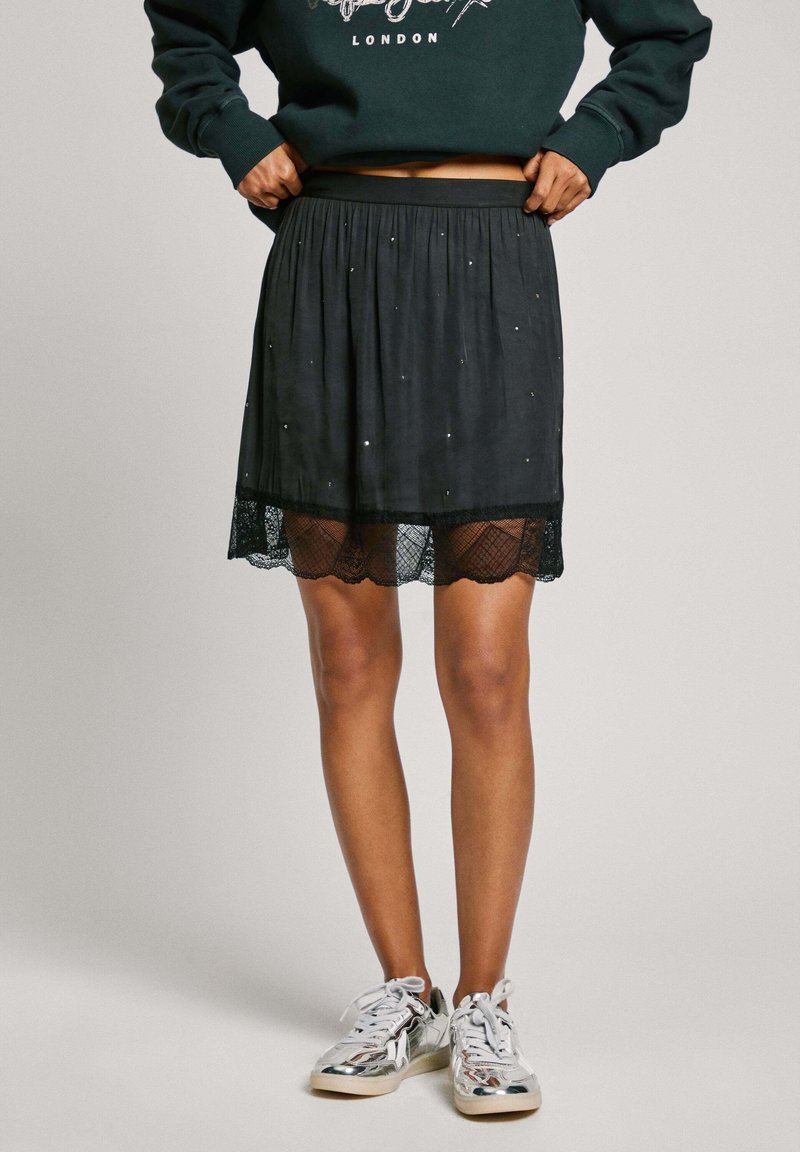 Pepe Jeans ASTRAL - Mini krilo - black