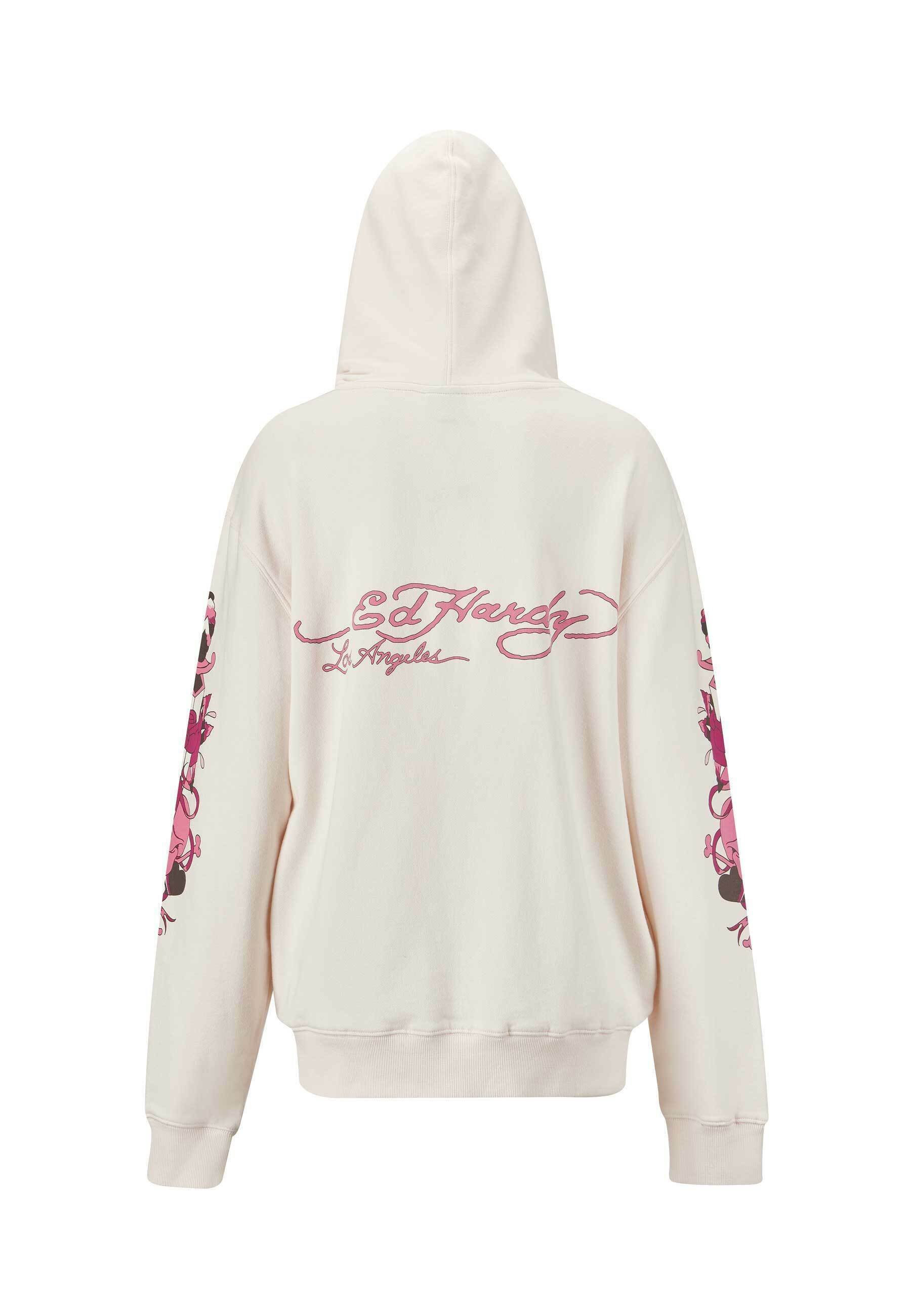Ed Hardy LOVE WRAPPED RELAXED THRU - Zip-up sweatshirt - pink