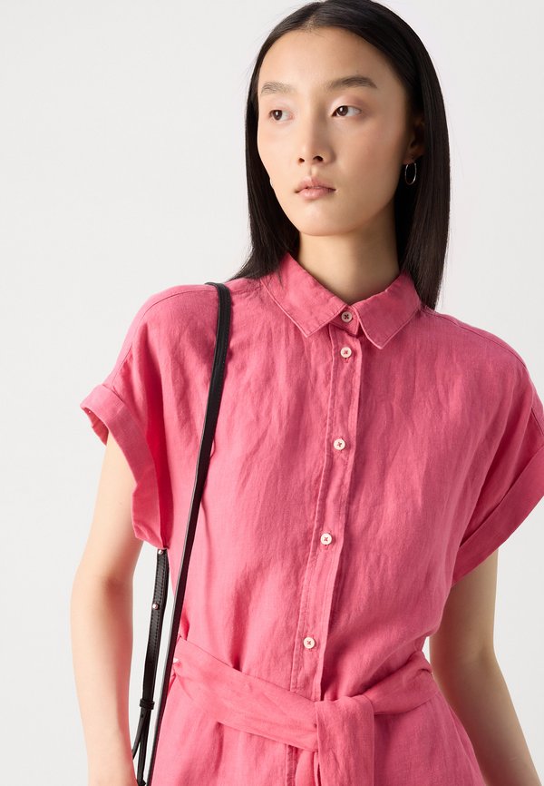 SHIRT DRESS SHORT LENGTH COLLAR BELT AT WAIST - Shirt dress2