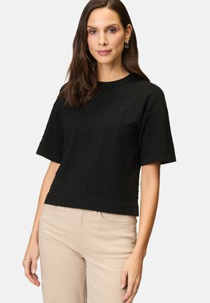 MIT PUNKT-STICKEREI - Print T-shirt - black beauty