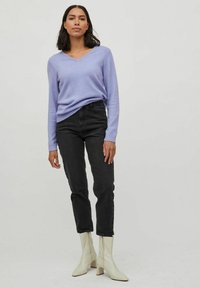 VILA VIRIL V-NECK NOOS - Jumper - pale iris