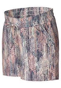 Shorts multicolori con vestibilità rilassata, cintura elastica con cordino, tasche laterali e un motivo stampato a trama spazzolata.