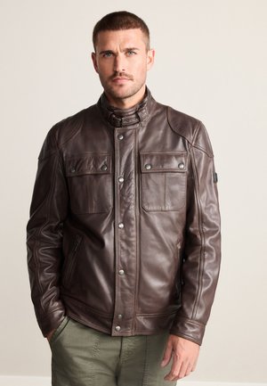 Next, FOUR POCKET  - Kožená bunda - red brown