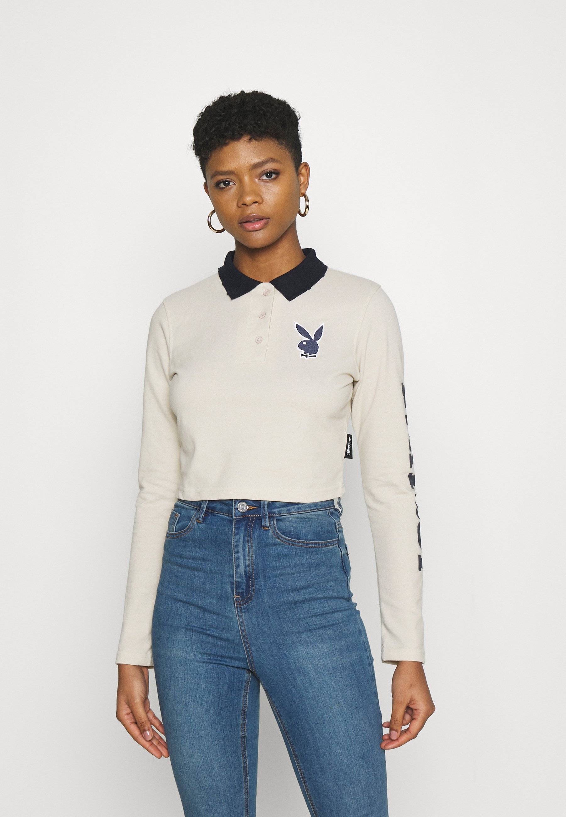 Missguided PLAYBOY VARSITY CROP - Polo 