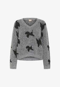 Selezionato, mid grey black melange