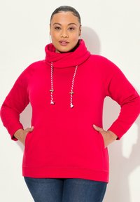 Ulla Popken MIT STEHKRAGEN RAGLANFORM LANGE ÄRMEL  - Sudadera - classic red