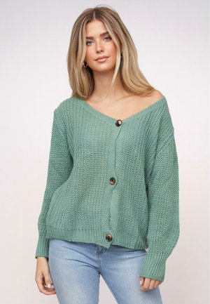 WITH BUTTONS - Cardigan - green