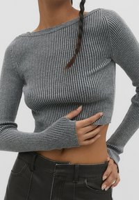 Stradivarius Stickad tröja - dark grey