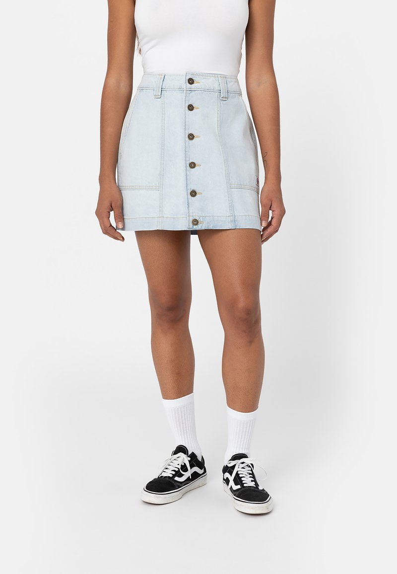 Lichtblauwe jeansrok voor dames in Blauw