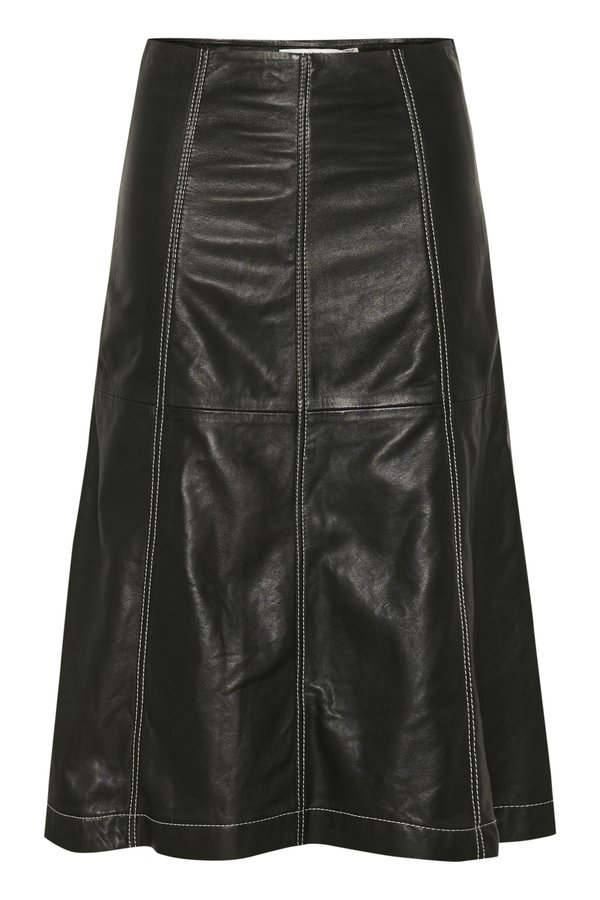 BIRKA MIDI - Leather skirt2