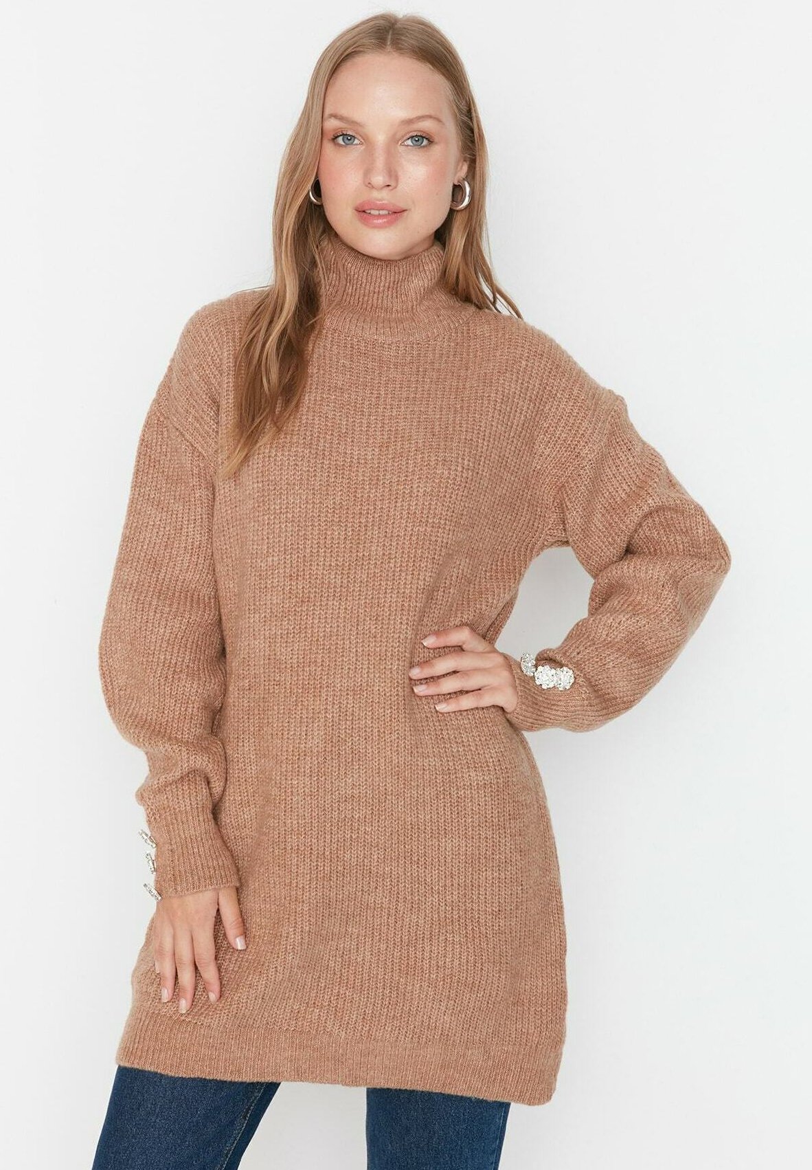 TRENDYOL Damen Strickjacke Pink – V-Ausschnitt, Lässig & Vielseitig