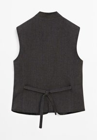 Massimo Dutti BUTTONED V-NECK Veste sans manches dark grey