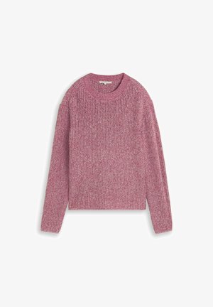 TOM TAILOR DENIM, TOM TAILOR DENIM PULLOVER & STRICKJACKEN RELAXED FIT STRICKPULLOVER - Strickpullover - dusty berry mouline