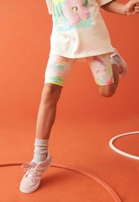Next SET - Legíny - kalhoty  - ecru cream floral sequin