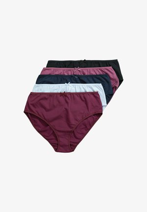 Ulla Popken, MIDI BRIEFS, 5-PACK, ASSORTED COLOURS - Slip - grey magenta