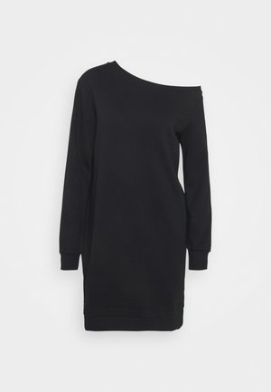 SWEAT OFF SHOULDER MINI DRESS - Kjole - black