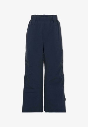 Pantaloni da sci blu navy realizzati in materiale leggero e resistente all'acqua, con vita elastica e design a gamba dritta.