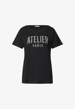 Street One, T-SHIRT WITH CREW NECK AND FRONT PRINT - T-Shirt print - black