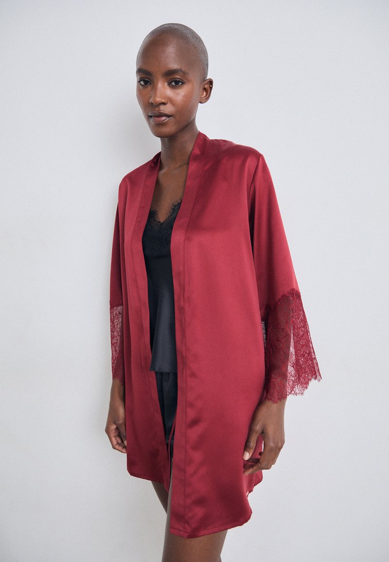 burgundy tweed dress Vintage Grey Gardens Silk Kimono Robe  ThisBlueBird