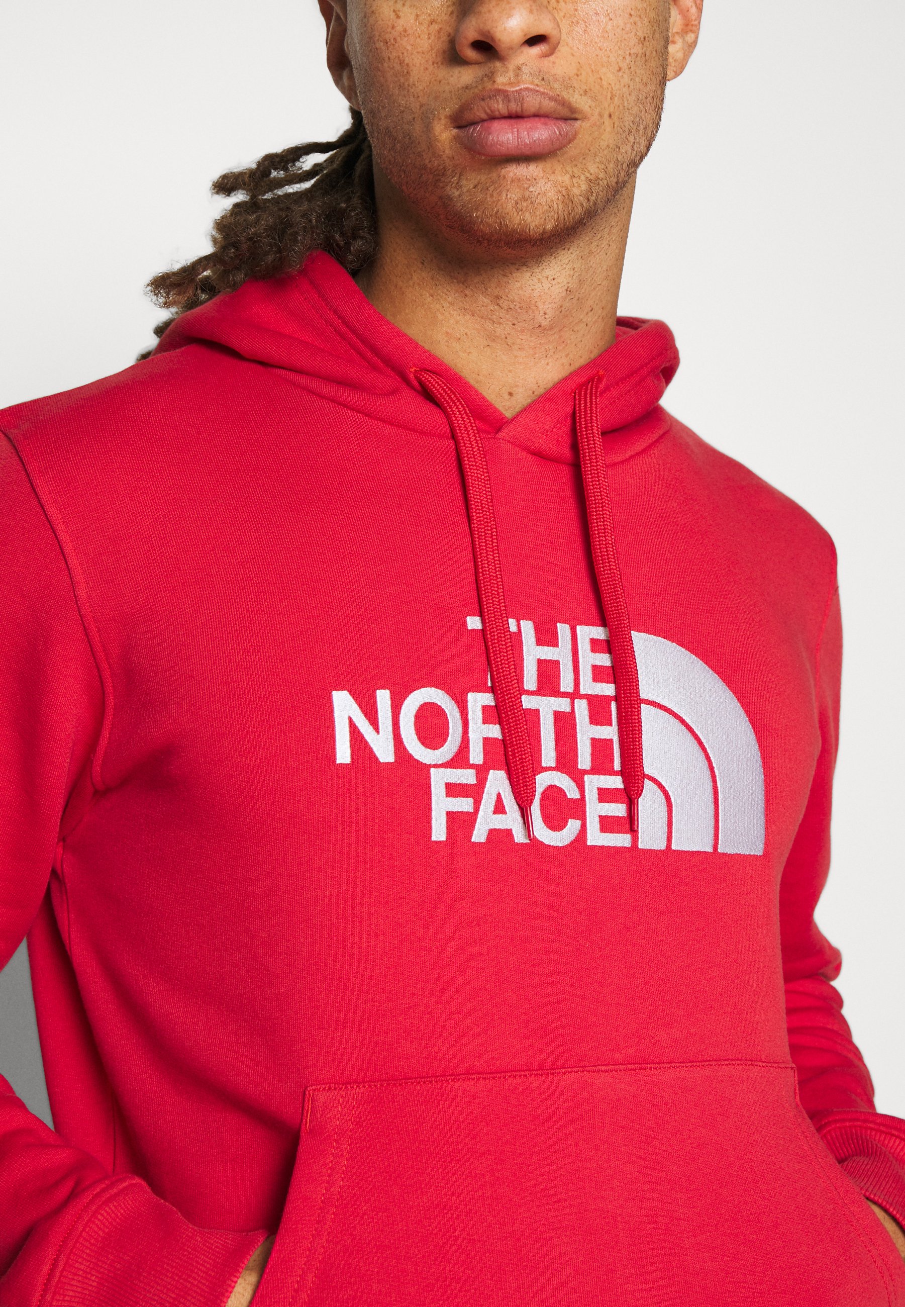 north face sweater red