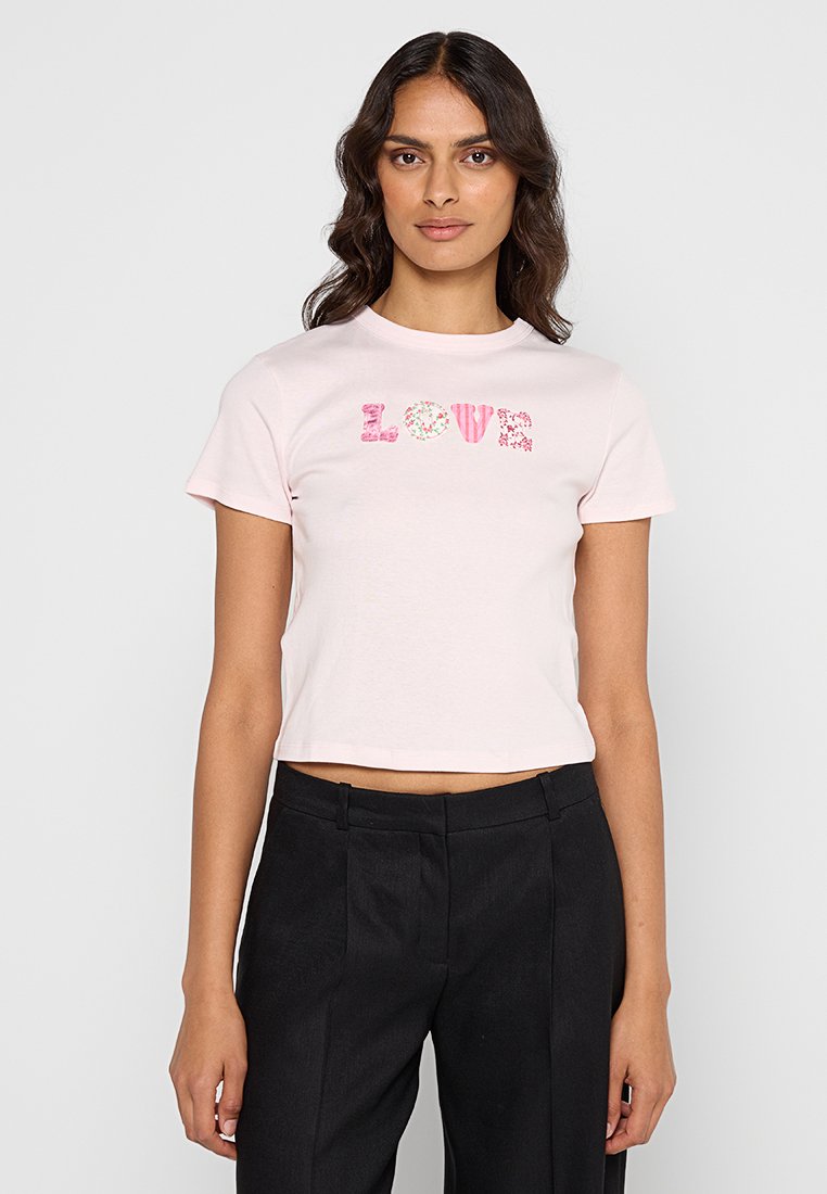 Mango T-shirt print roze Mango T-shirt print roze