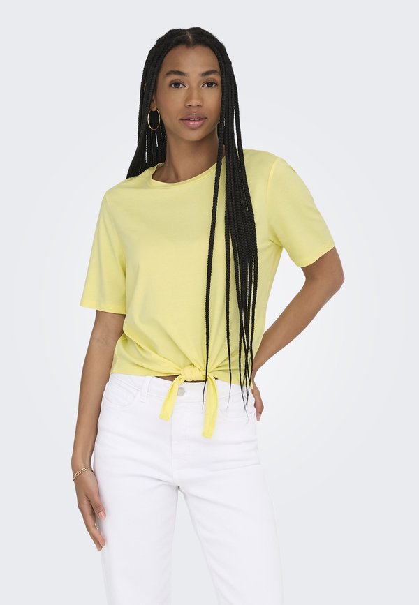 ONLMOSTER KNOT - Print T-shirt - french vanilla