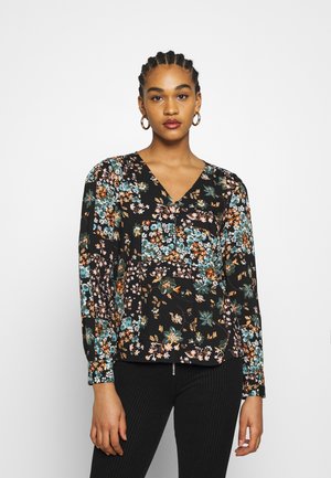 PCWELLY V NECK - Blusa - black/multi