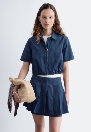 & OTHER STORIES, & OTHER STORIES ZIP FRONT COLLAR SHIRT - Chemisier - dark blue