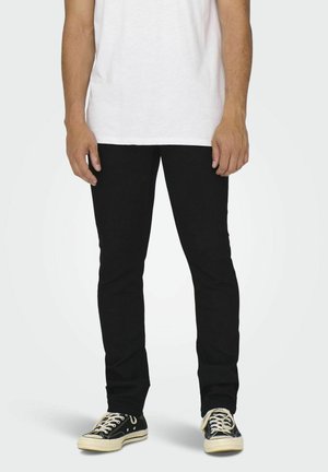 Only & Sons ONSLOOM BOX  - Traperice uskog kroja - black denim