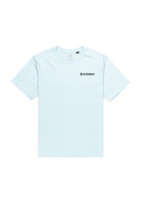 Light blue cotton t-shirt with a crew neck, short sleeves, and a black "ELEMENT" logo printed on the front. Soft texture, regular fit.