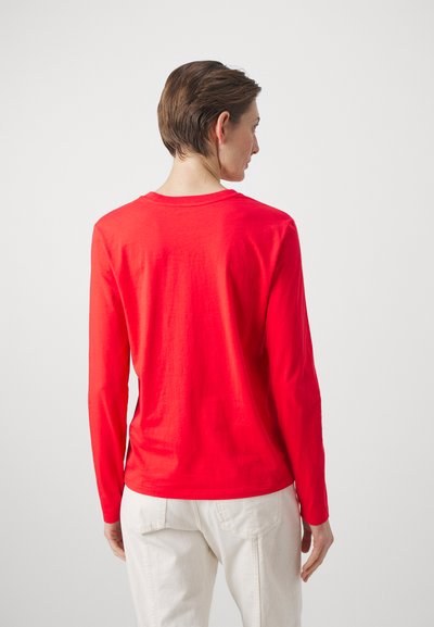 Polo Ralph Lauren LONG SLEEVE JERSEY CREWNECK TEE - Tops ar garām piedurknēm - bright hibiscus