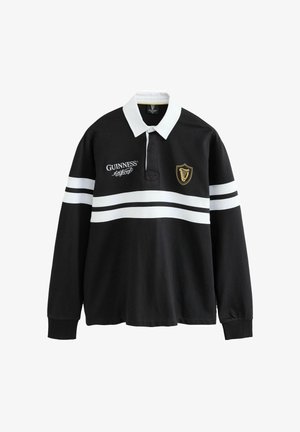 Next, HORIZONTAL BLOCK RUGBY SHIRT - Polokošeľa - black official guinness