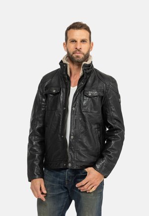 TALDON - Chaqueta de cuero - black