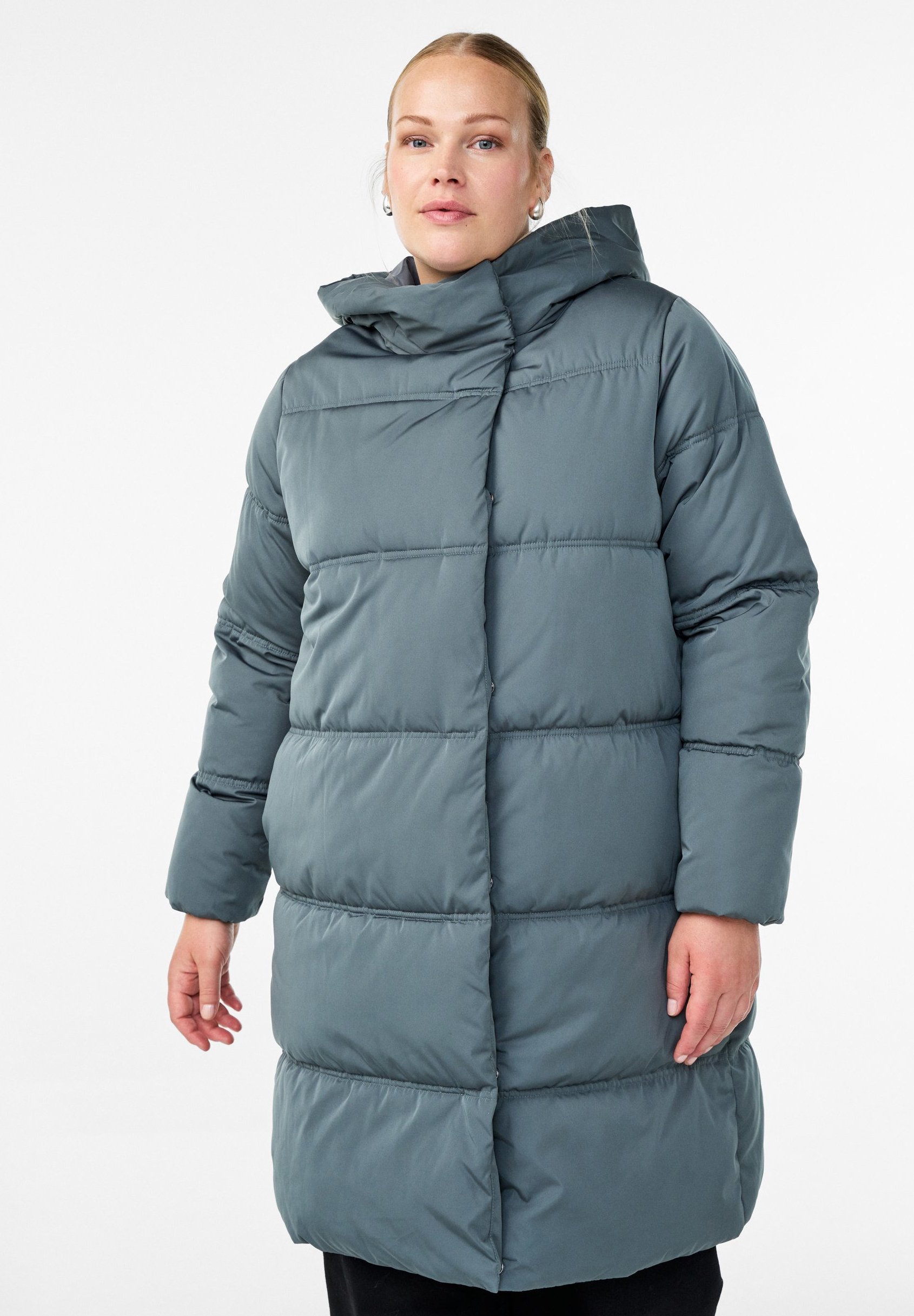 Zizzi LANGE STEPP MIT KAPUZE Abrigo de invierno stormy weather