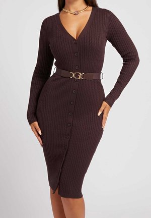 Robe fourreau - brown