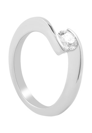 MUAU Schmuck SOLITAIRE - Ring - weißgoldfarben