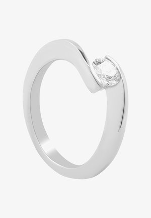 MUAU Schmuck SOLITAIRE - Ring - weißgoldfarben