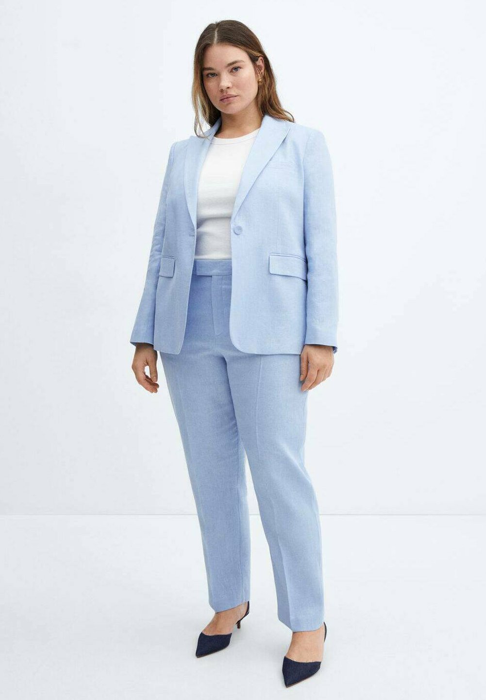 Mango Blazer light blue Zalando