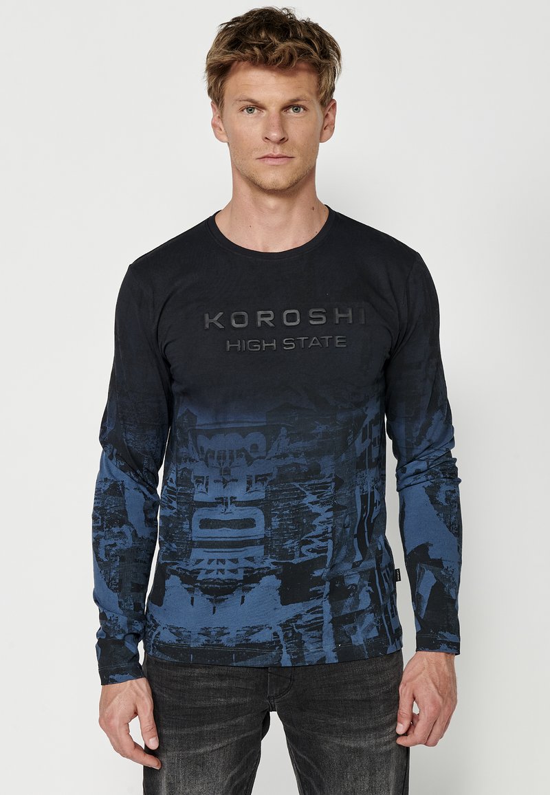 Koroshi Top s dlhým rukávom - azul blue